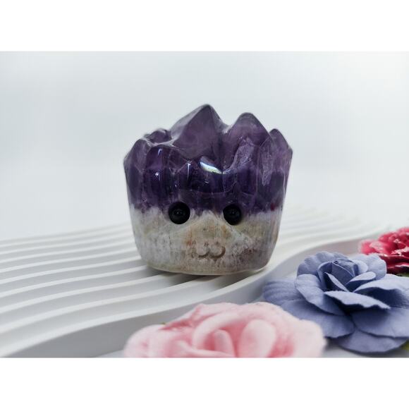 Large Amethyst Hedgehog Pet Rock - Picture 3 of 7